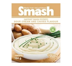 Smash Instant Mash Potato Sour Cream and Chives Flavoured (104g)
