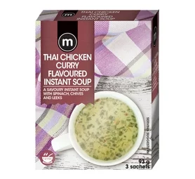 M Instant Soup Thai Chicken Curry Flavour 3 Sachets (93g)