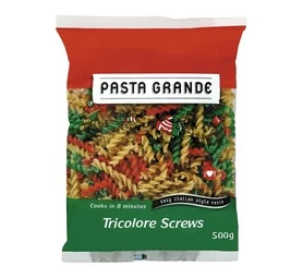 Pasta Grande Screws Tricolore Pasta (500g)