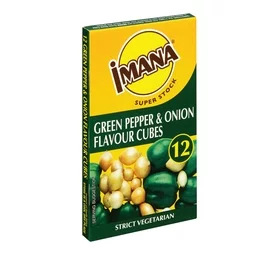 Imana Stock Cubes Green Pepper and Onion Flavour (12 Cubes)