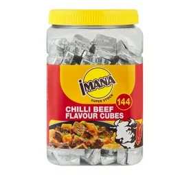 Imana Stock Cubes Jar Chilli Beef Flavour, 144 Stock Cubes