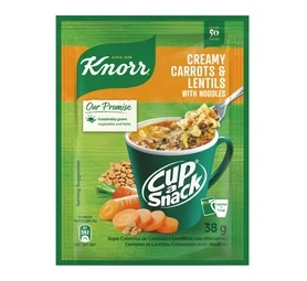 Knorr Cup-A-Snack Creamy Carrots, Lentiles with Noodles Flavour (43g)