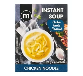 M Instant Soup Chicken Noodle Flavour 4 Sachets (80g)