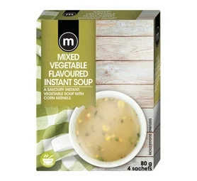 M Instant Soup Mixed Vegetable Flavour 4 Sachets  (80g)
